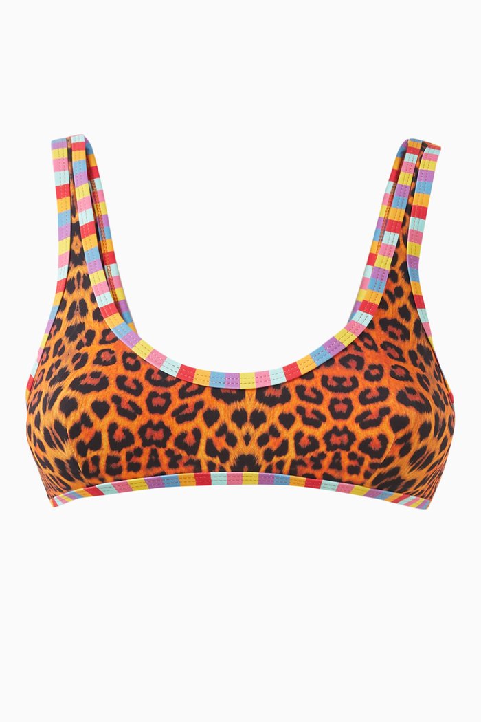 

The 90s Duo Crop Bikini Top in Polyamide-Blend, Brown