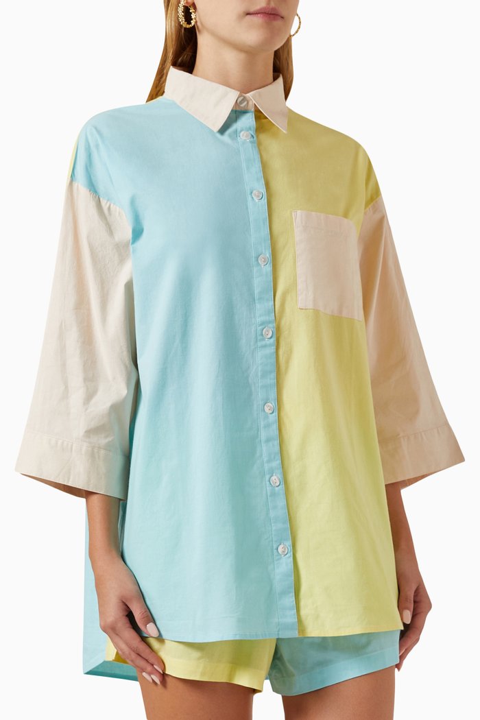 The Vacay Shirt in Cotton, Multicolour