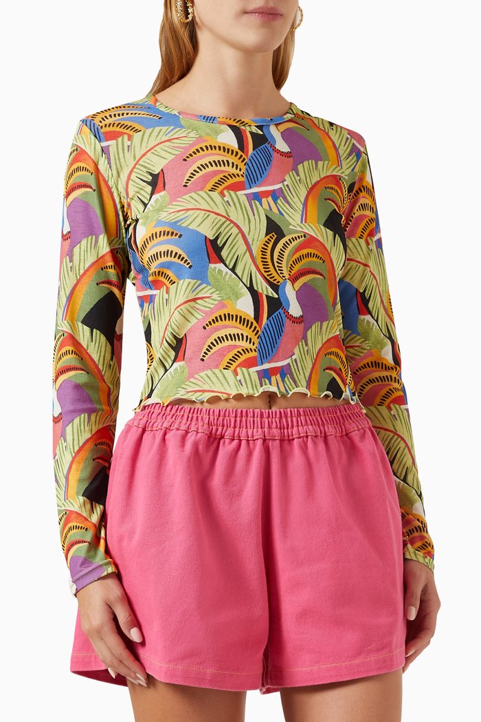 

The Mesh Crop Top, Multicolour