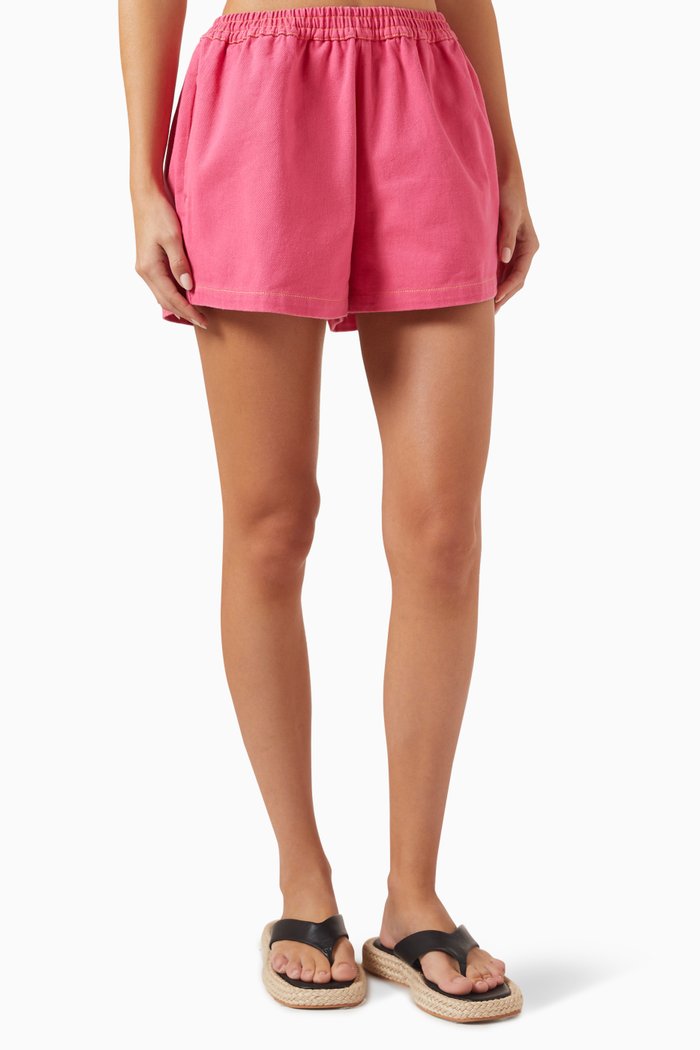 The Box Shorts in Cotton, Pink