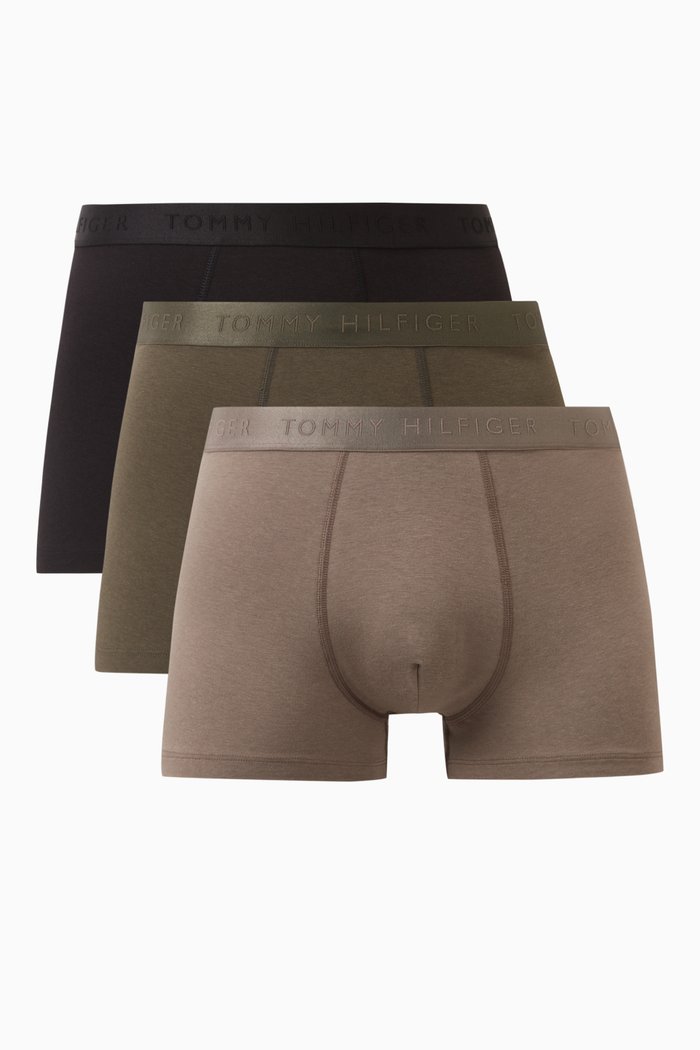 

Logo Boxers in Cotton, Set of 3, Multicolour