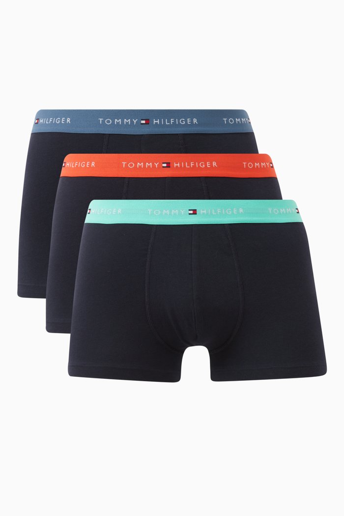 

Logo Trunk in Cotton, Set of 3, Blue