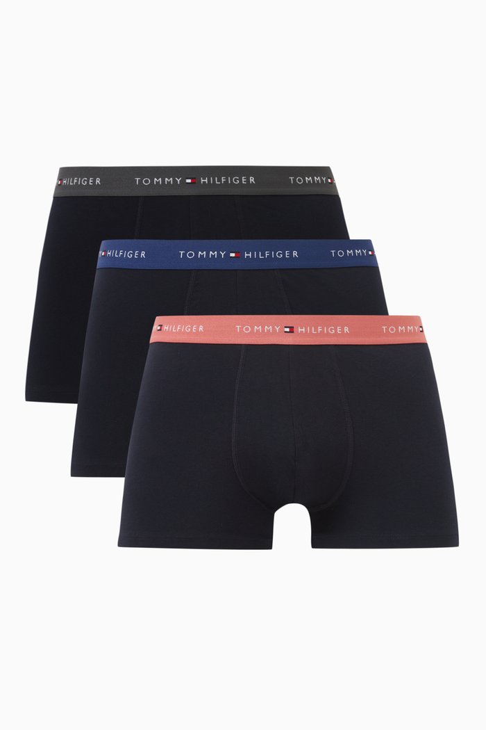 

Logo Trunk in Cotton, Set of 3, Blue