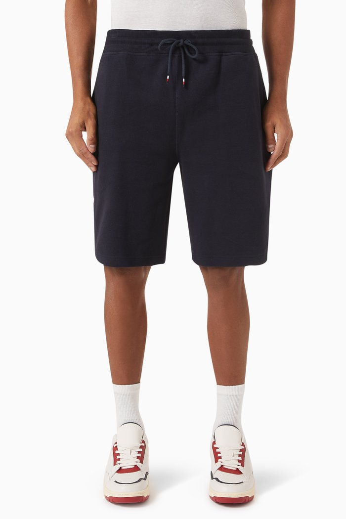 

1985 Textured Lounge Shorts in Cotton Blend Pique, Blue