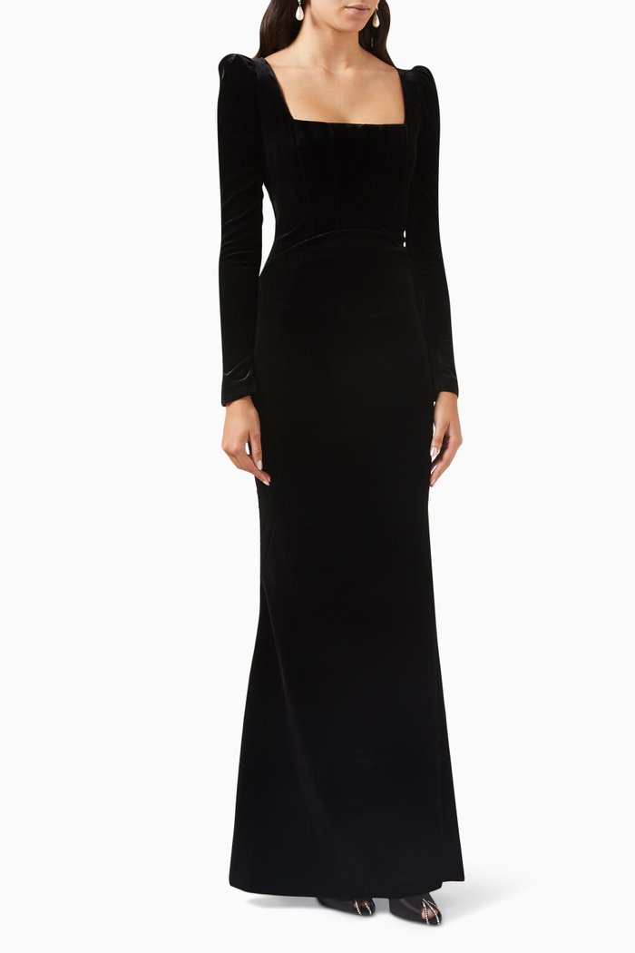 

Evening Dress in Velvet, Black