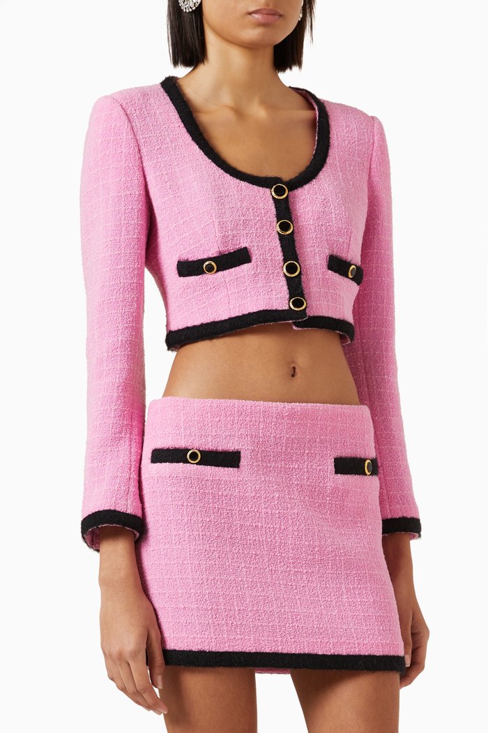 

Cropped Jacket in Boucle-tweed, Pink