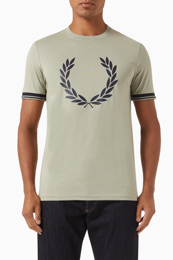 

Laurel Wreath T-shirt in Cotton Jersey, Brown