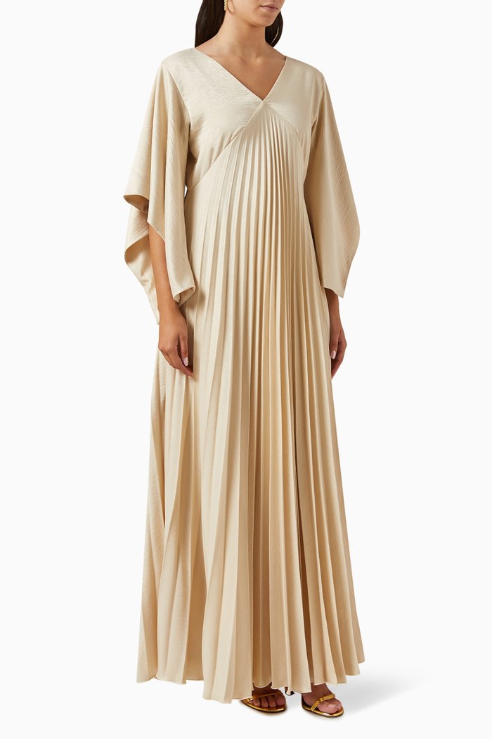 

Pleated Gown, Neutral