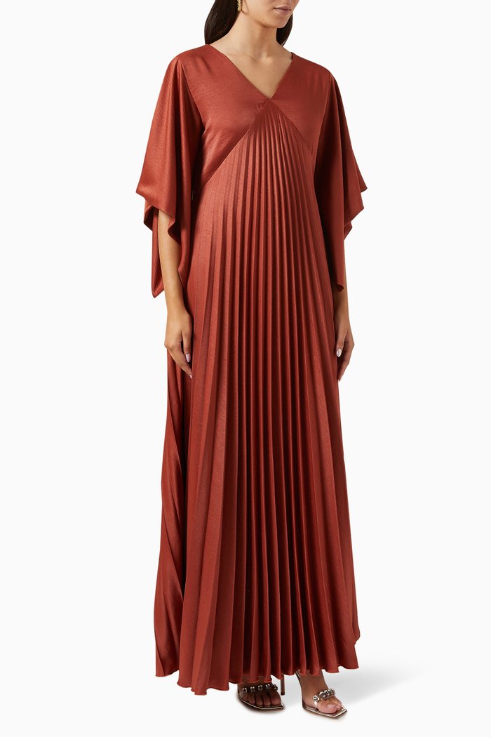 

Pleated Gown, Brown
