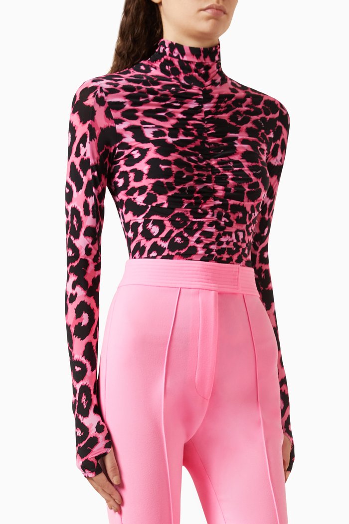 

Kace Ruched Bodysuit in Stretch-jersey, Pink