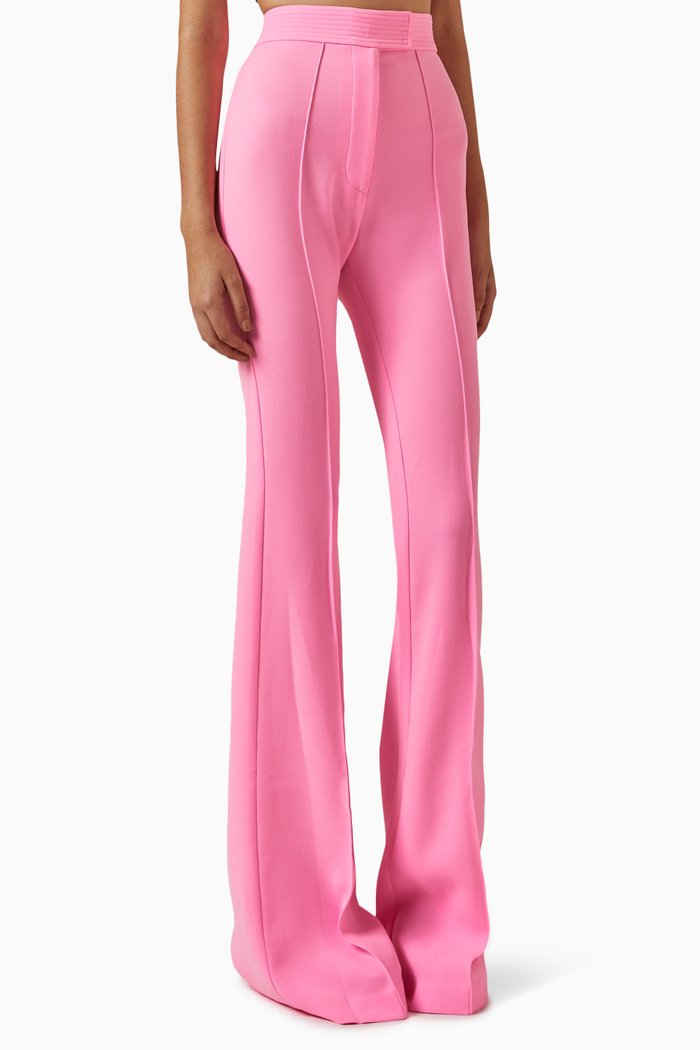 

Marden Flared Pants in Stretch-crepe, Pink
