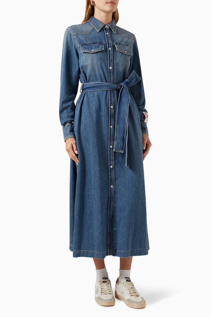 

Shirt Dress in Denim, Blue