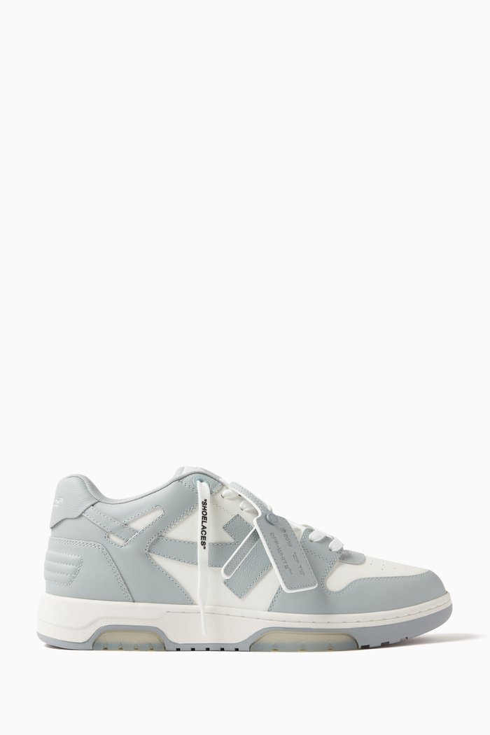 Out Of Office Sneakers in Leather, Grey