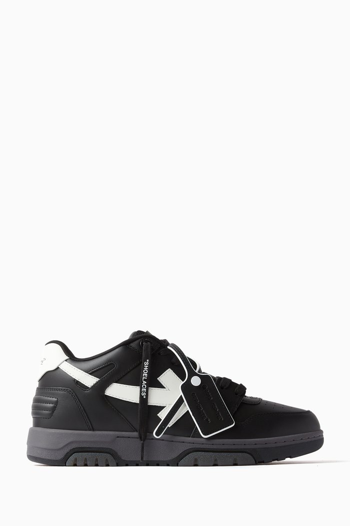 Out Of Office Sneakers in Leather, Black