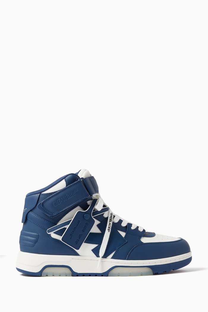 

Out Of Office Mid-Top Sneakers in Leather, Blue