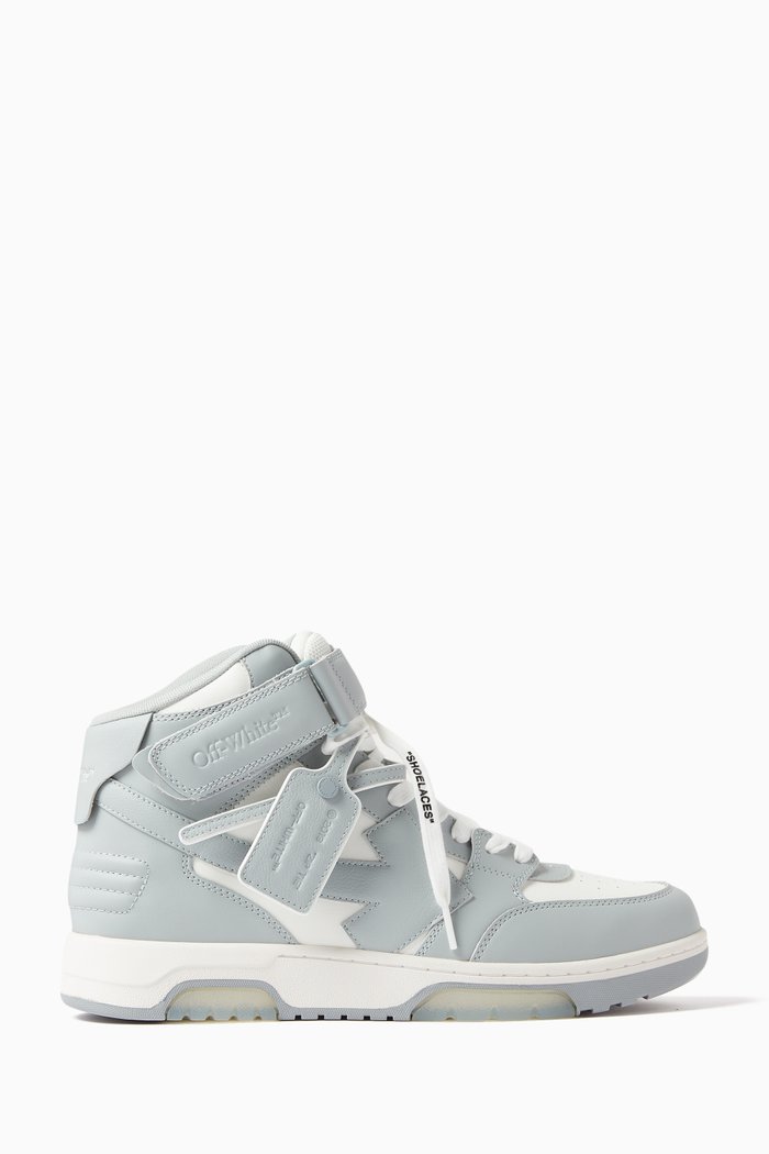 

Out Of Office Mid-Top Sneakers in Leather, Grey