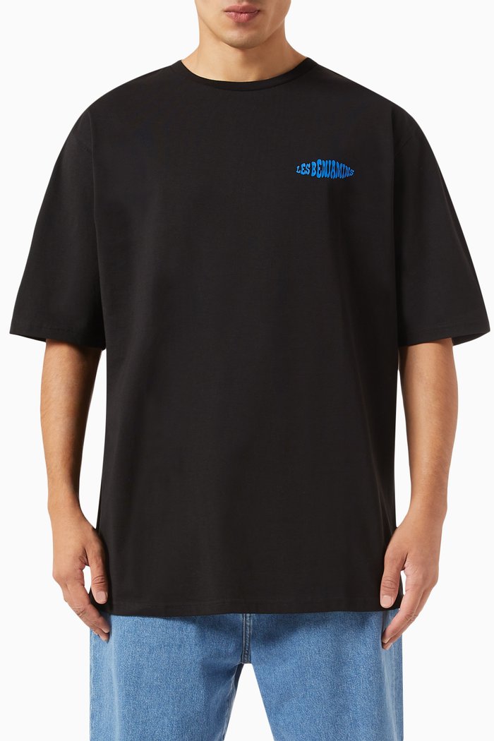 

002 Oversized T-shirt in Cotton-jersey, Black