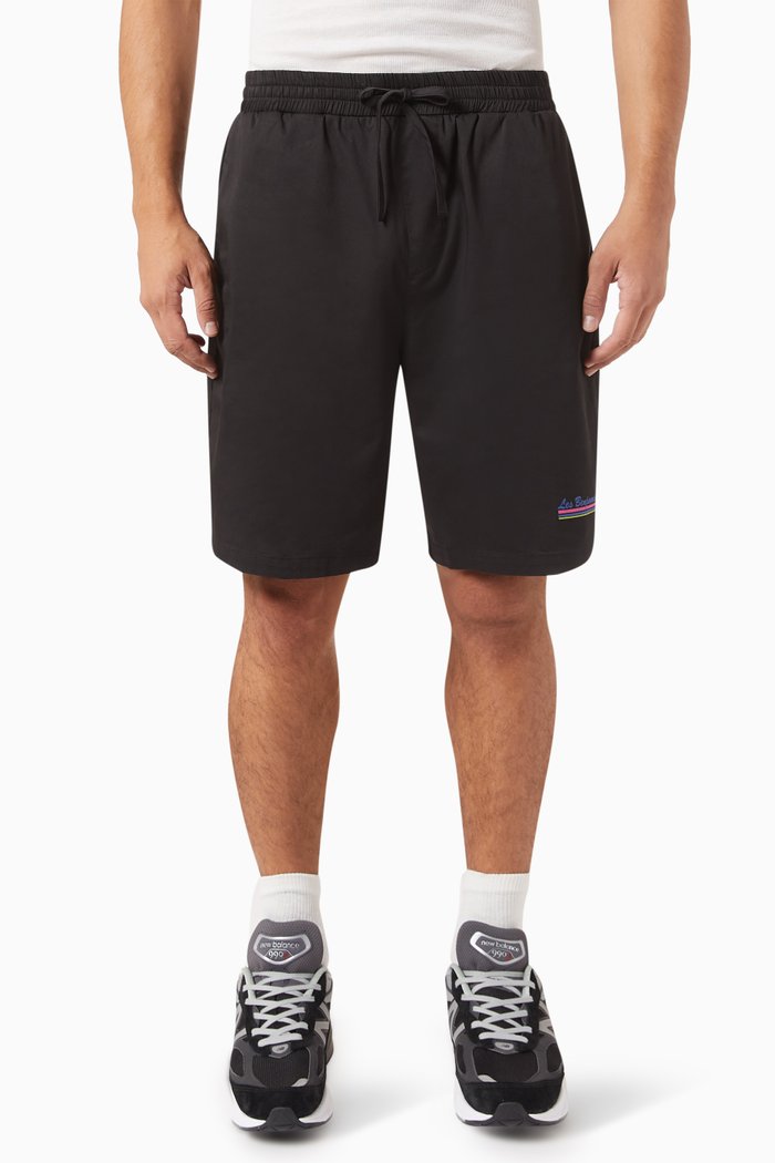 

007 Relaxed-fit Shorts in Cotton-blend, Black