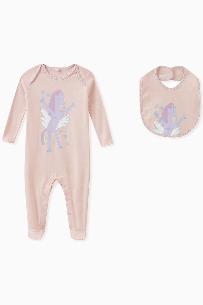 

Bodysuit & Bib Set, Pink