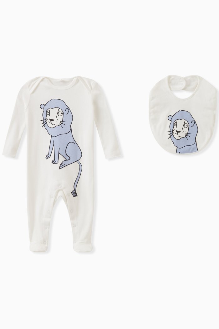 

Lion Bodysuit & Bib Set, Neutral