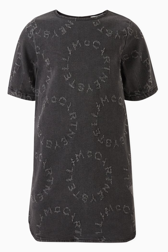 

Logo-print T-shirt Dress in Cotton, Black