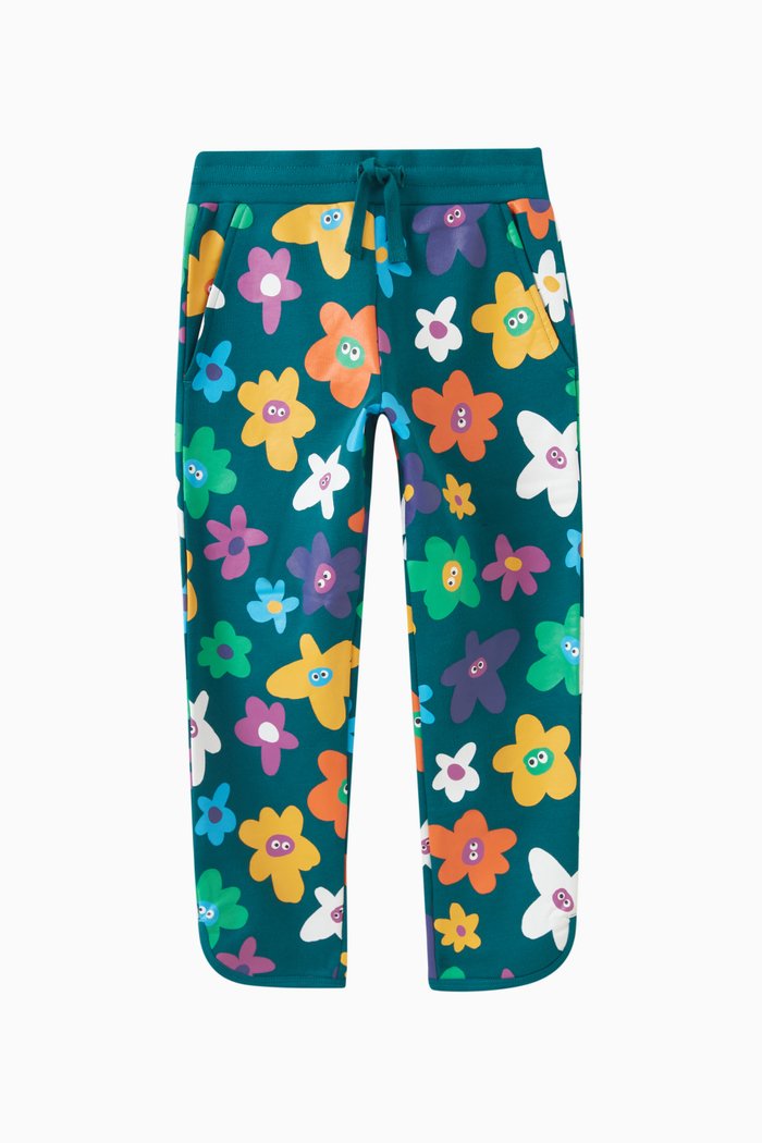 

Floral Trackpants in Jersey, Blue