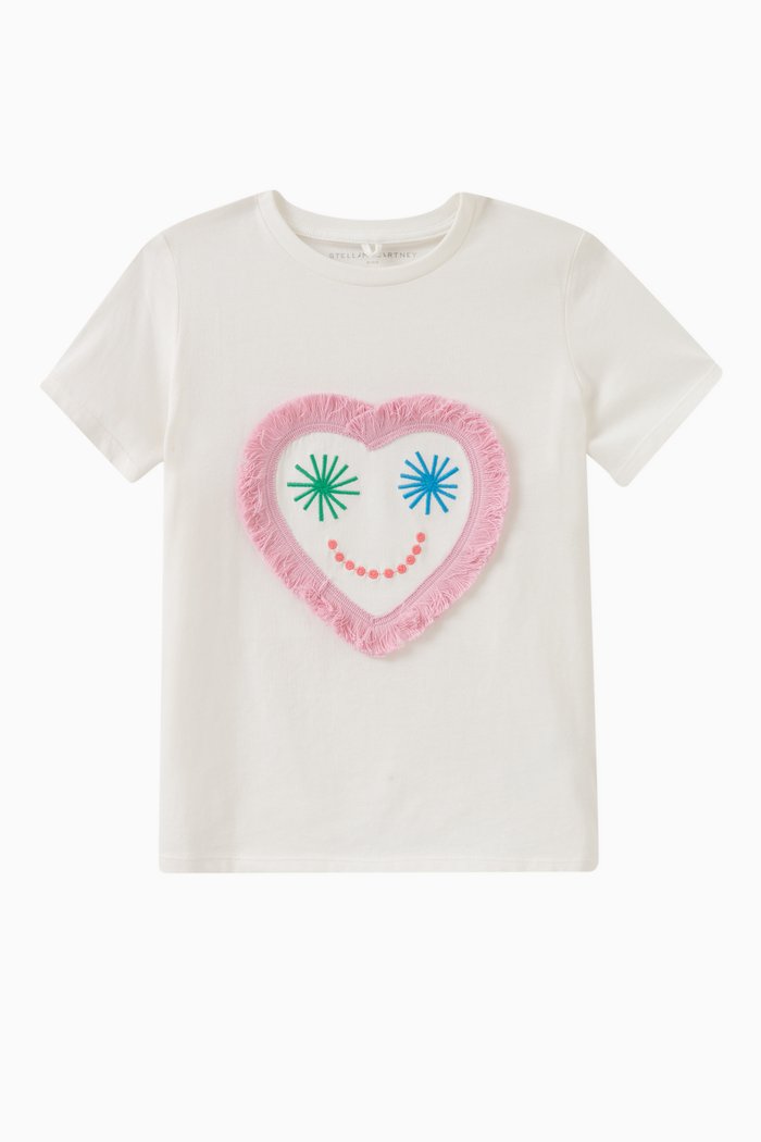 

Embroidered Heart T-shirt, Neutral