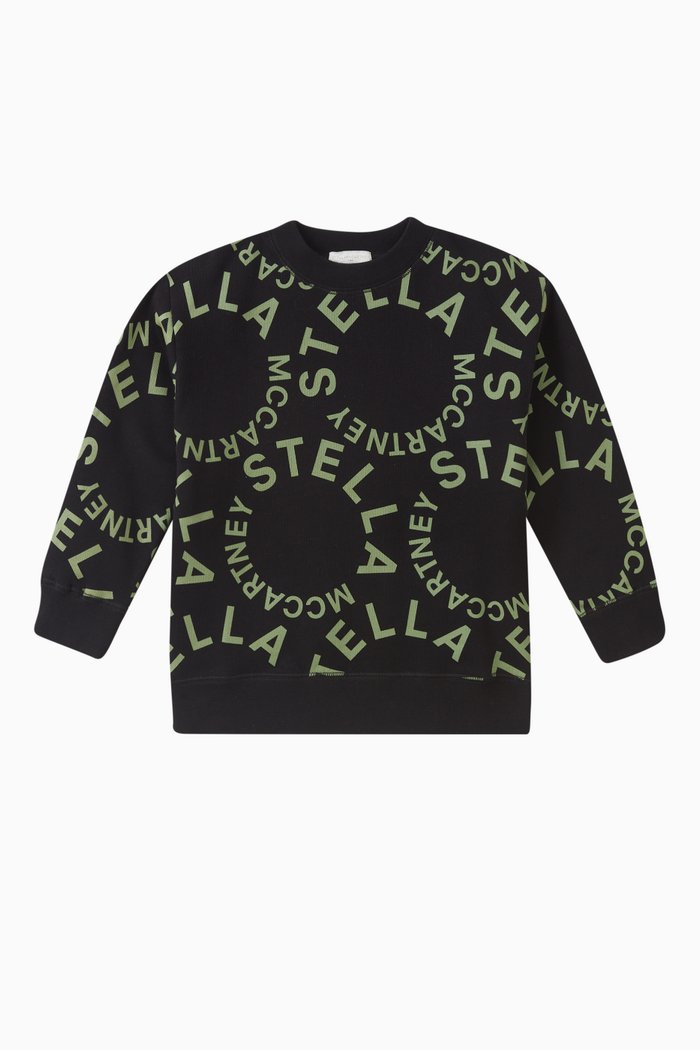 Circle Logo Print Sweatshirt, Black