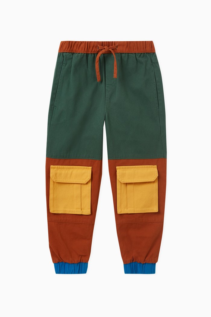 

Colour-block Pants in Cotton, Multicolour