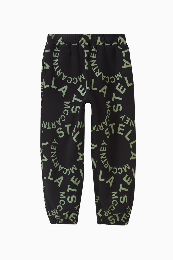 

Circle Print Track Pants, Black