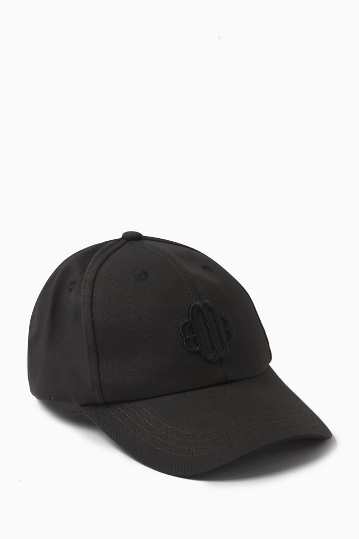 

Embroidered Baseball Cap in Cotton, Black