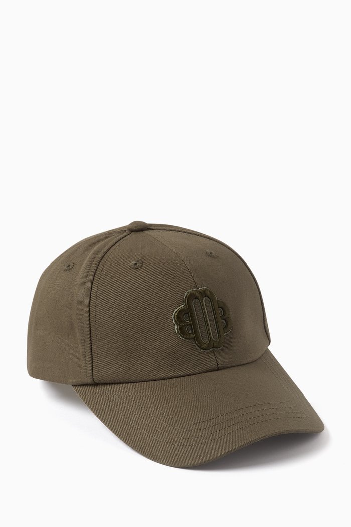 Embroidered Baseball Cap in Cotton, Brown