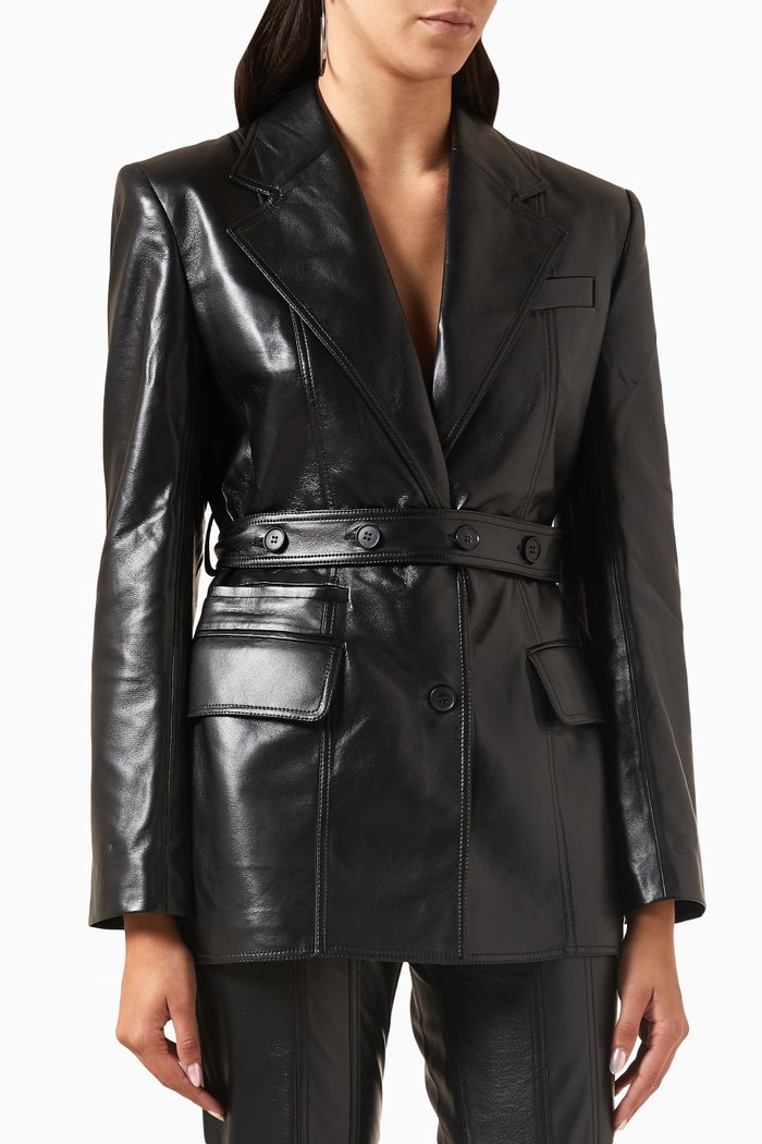 Open-back Blazer, Black