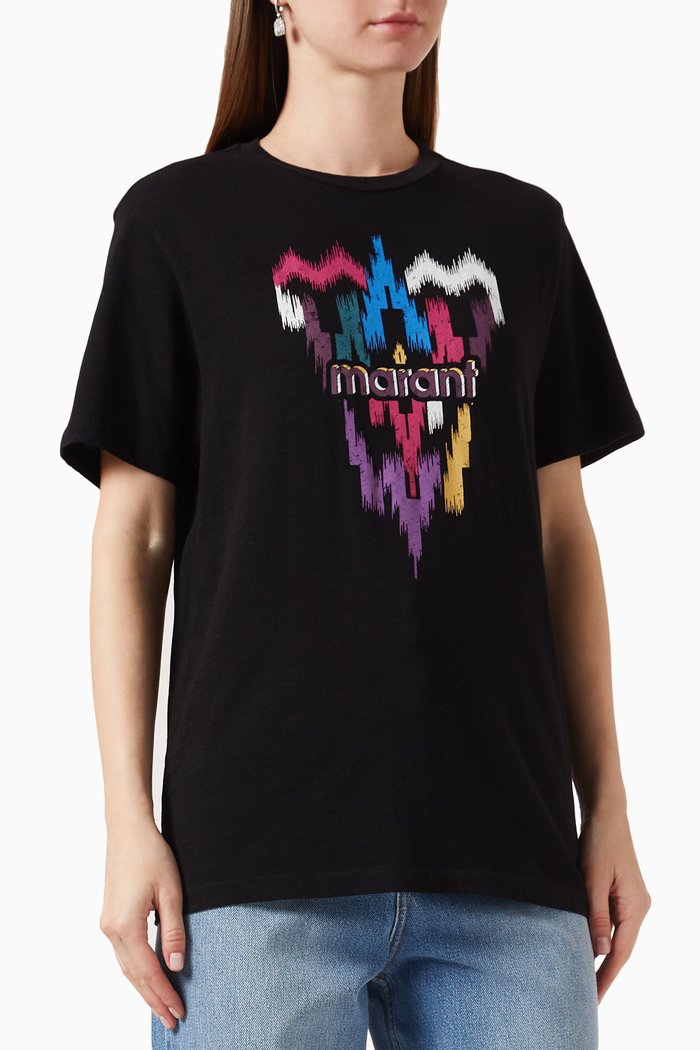

Zewel Logo T-shirt in Cotton-jersey, Black