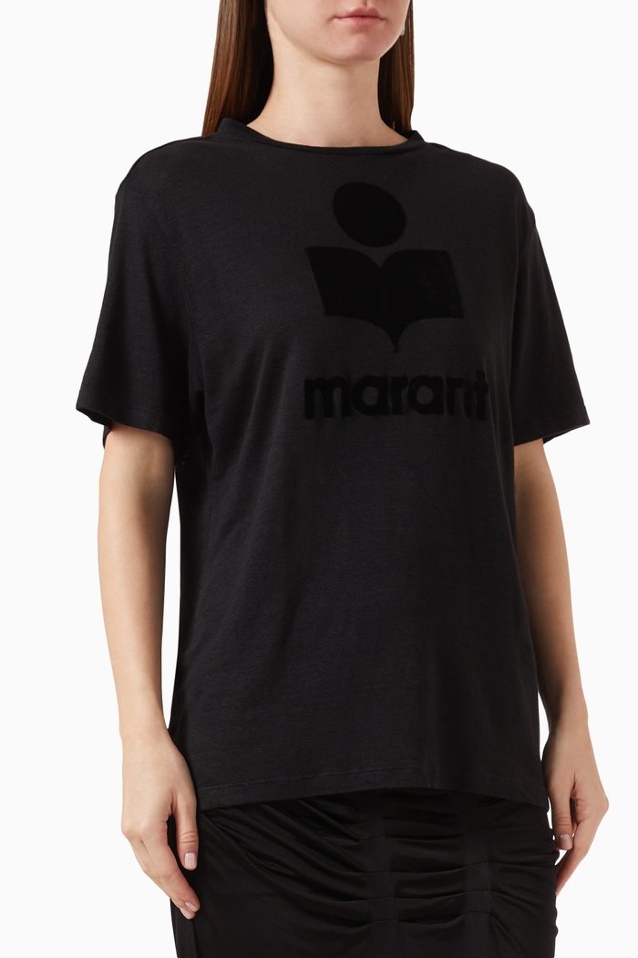 

Zewel Logo T-shirt in Cotton-jersey, Black