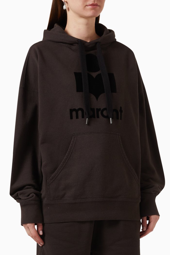 

Mansel Hoodie in Cotton-blend, Black