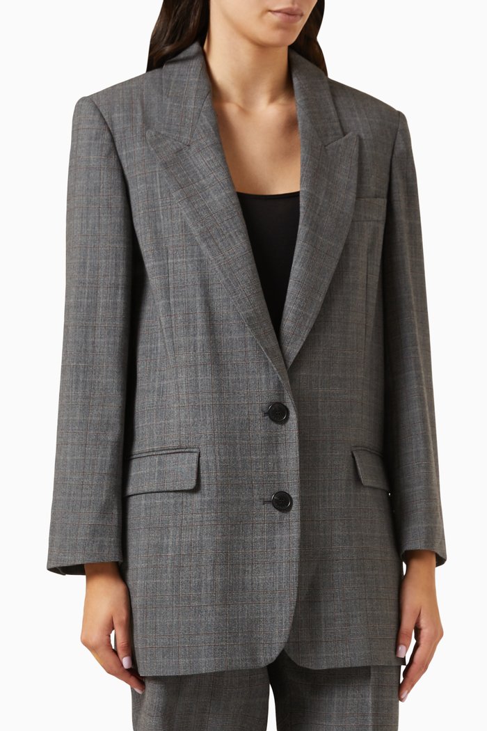 

Precious Checked Blazer, Grey