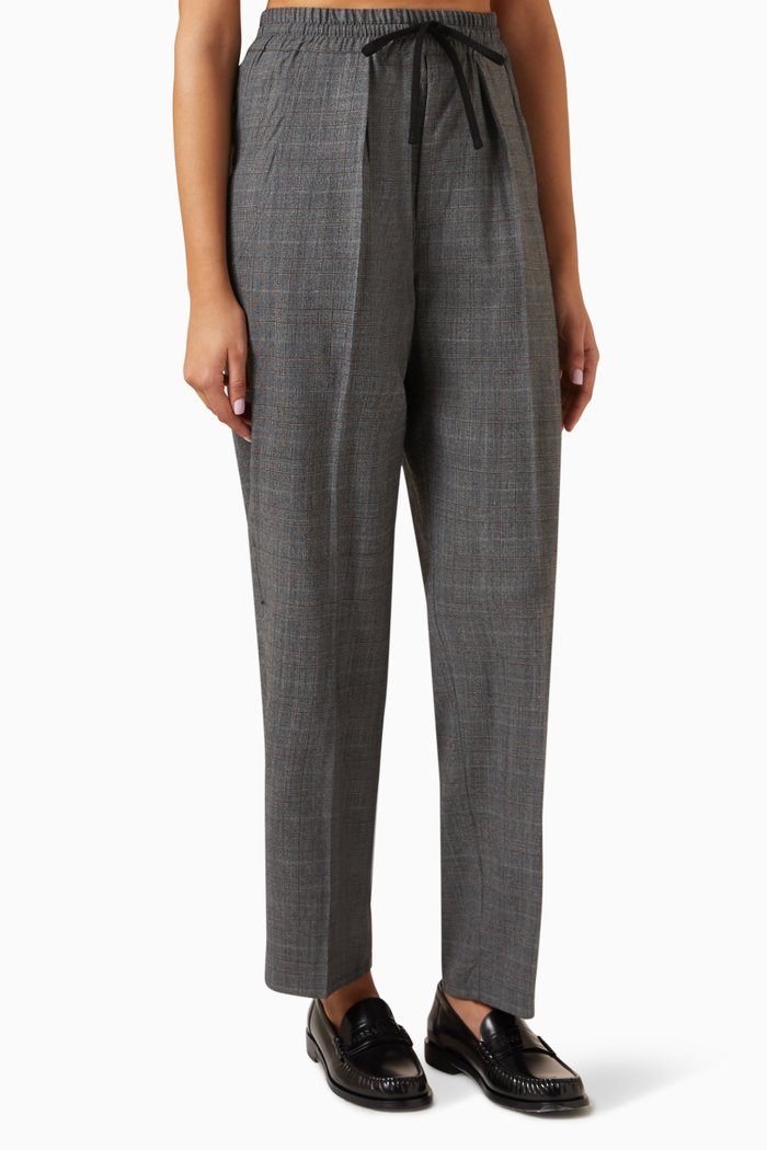 

Priska High Waisted Pants in Wool, Grey