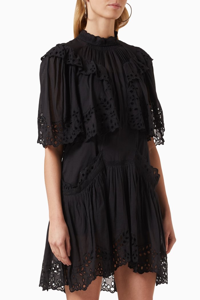 

Kayene Mini Dress in Cotton, Black