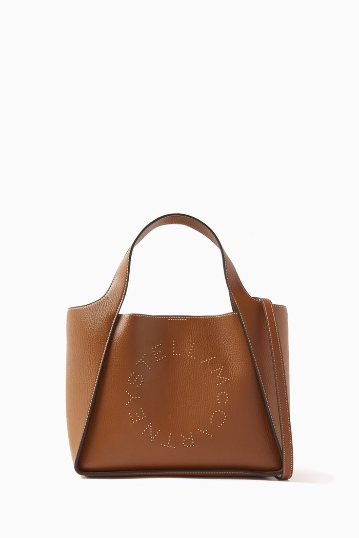 

Logo Crossbody Bag in Faux-leather, Brown
