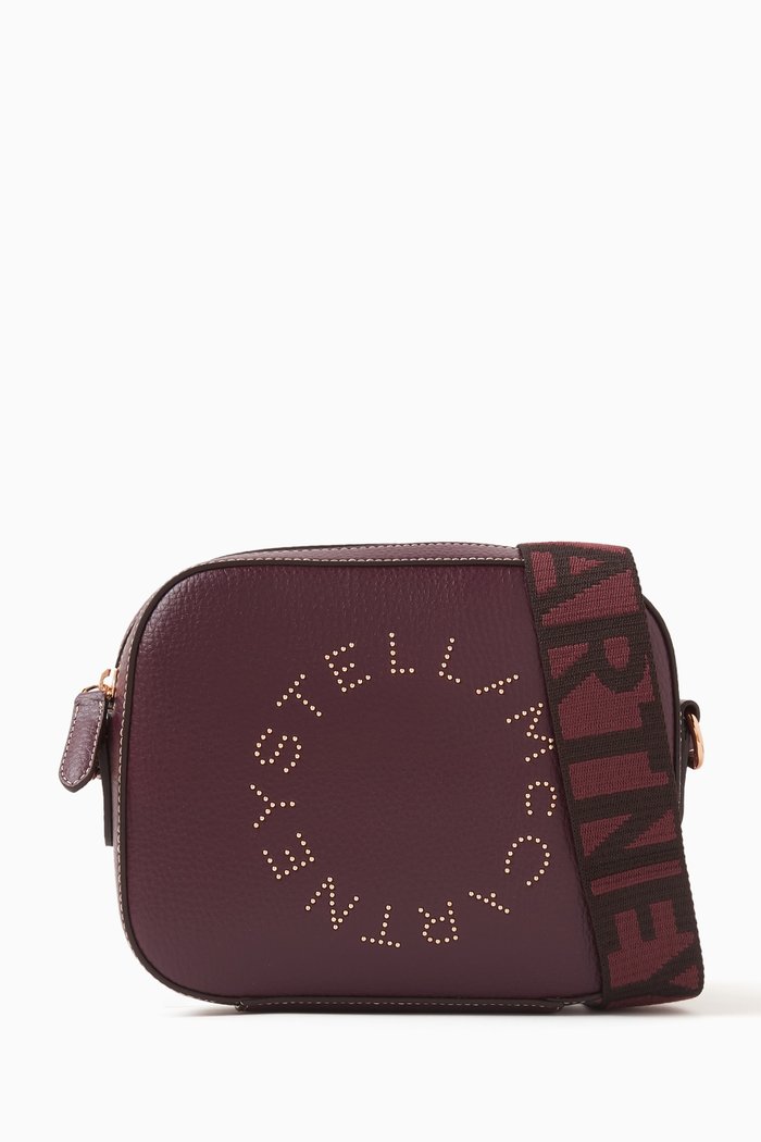

Mini Stella Logo Camera Bag in Eco Alter Nappa, Purple