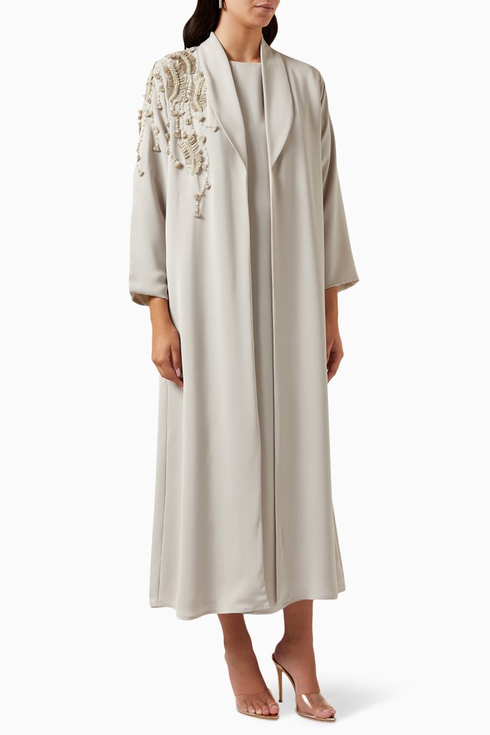 

Embellished Abaya, Neutral