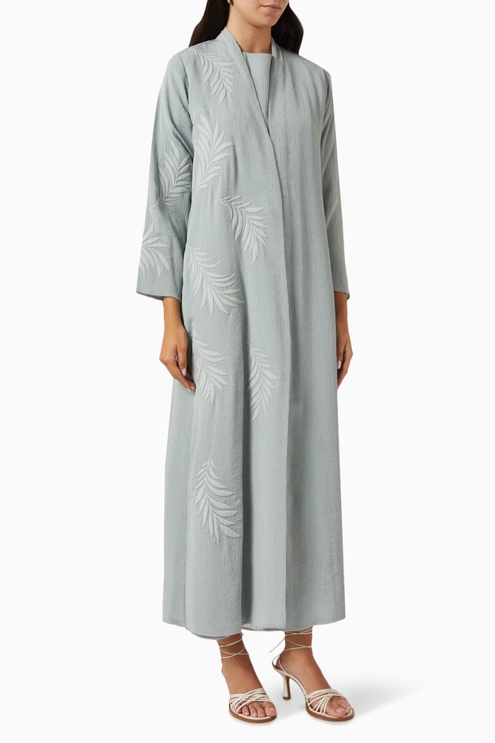 

Embossed Abaya, Blue