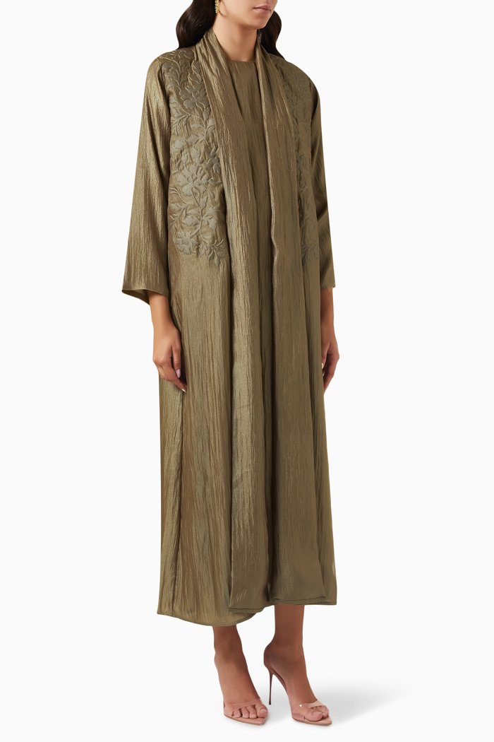

Embossed Abaya, Gold