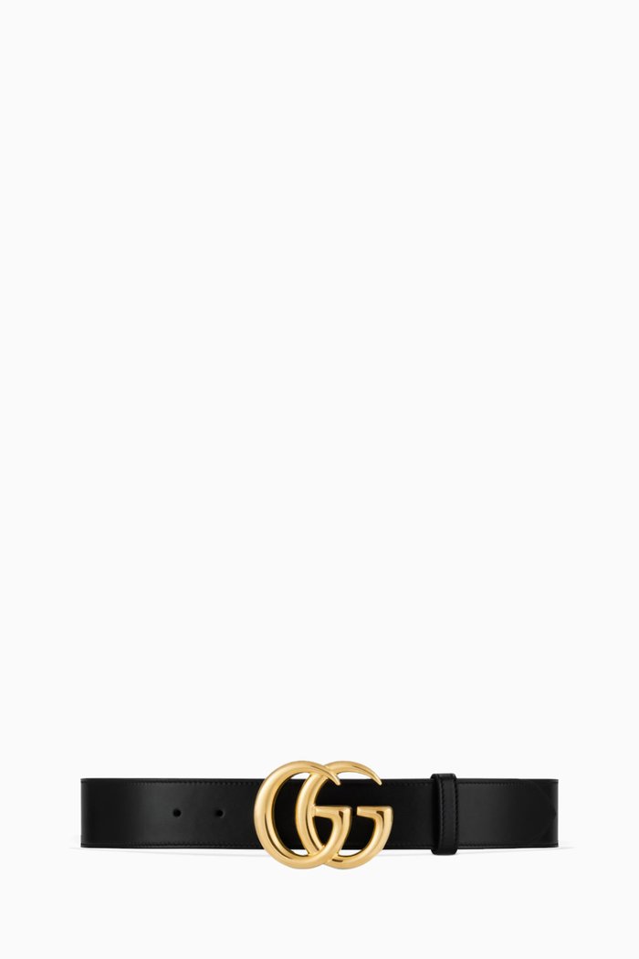

GG Marmont Belt in Leather, Black
