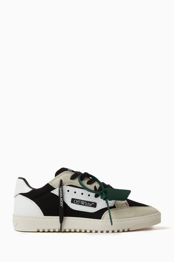 

5.0 Off Court Low-top Sneakers in Suede & Canvas, Black