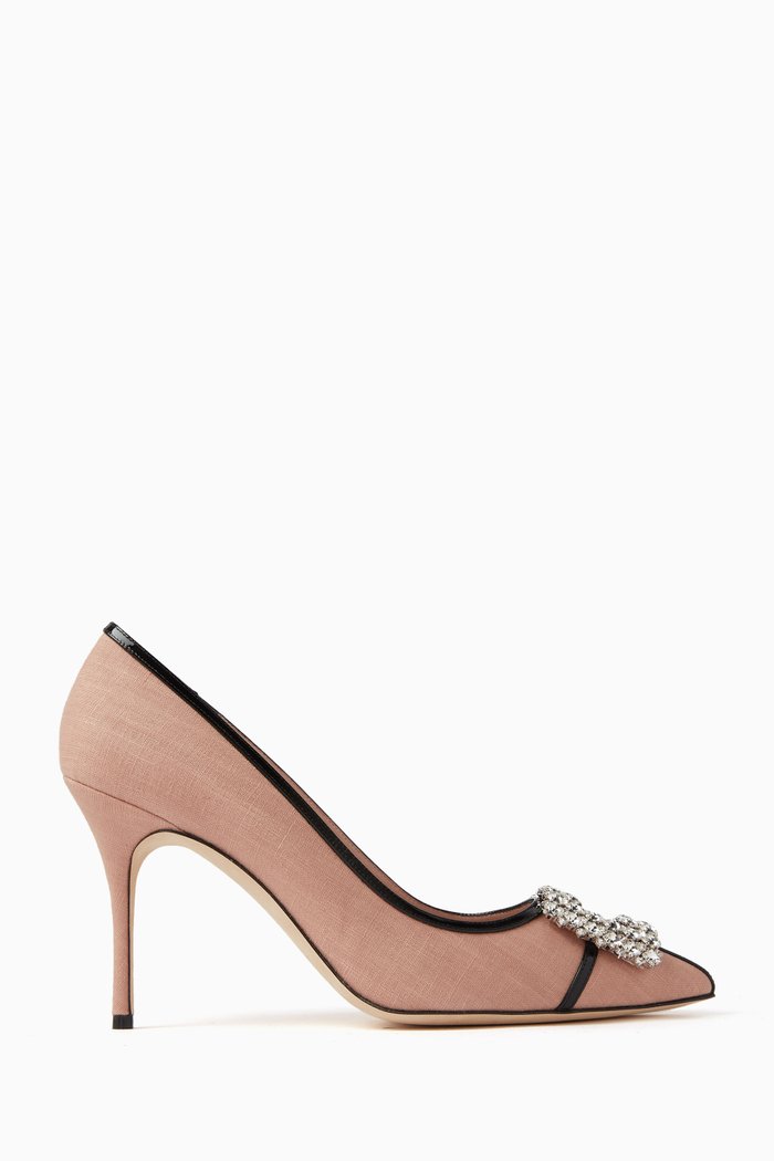 

Tuberian 90 Crystal Pumps in Linen, Neutral