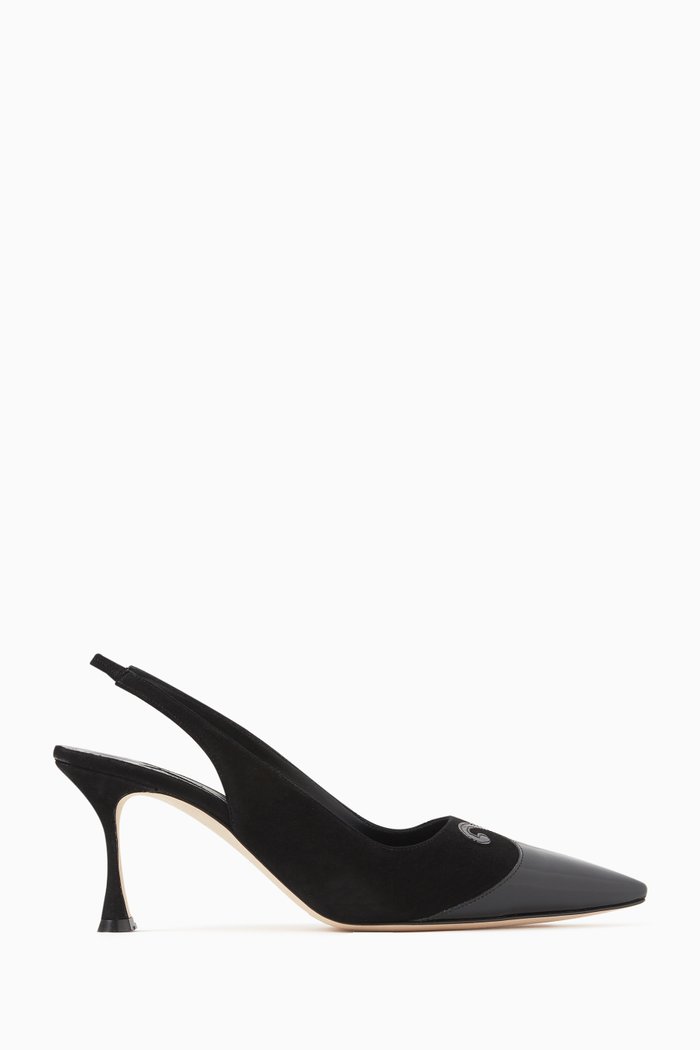 

Zaborus 70 Slingback Pumps in Suede, Black