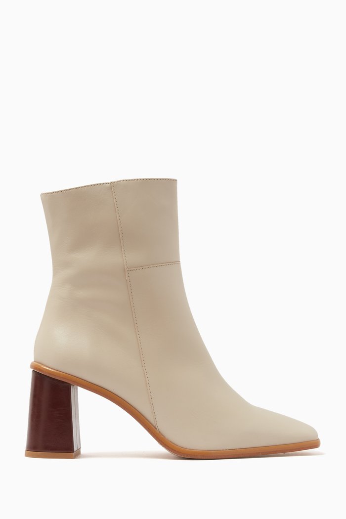 

West Vintage 75 Ankle Boots in Smooth Leather, Neutral