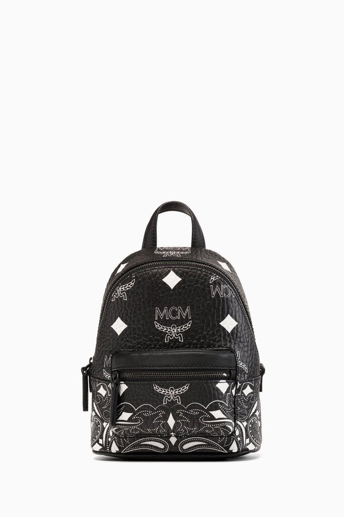 

Mini Stark Backpack in Bandana Visetos Canvas, Black